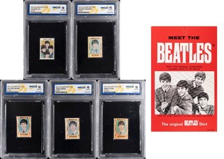 1964 Hallmark Beatles Stamp WCG 10 Complete Set (5/5) with Souvenir Photo Card