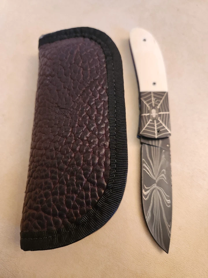 Редкий Burr Oak/M Nevling Заказной 8-3/4" Дамаск Древний W*lr*s Iv**y Новый Fldr США - Изображение 2 из 4