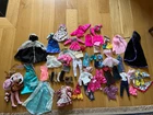Lot of Vintage to Now Barbie & Smaller Dolls Neon Clothes Dresses Accessories -