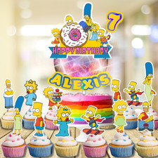 SIMPSONS THE DECORATIONS TOPPER CUPCAKE BALLOON BANNER SUPPLIES PARTY TABLEWARE