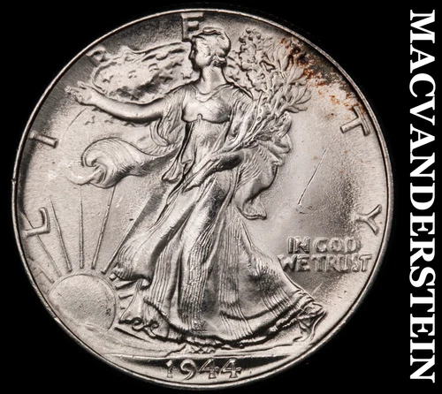 1944 Silver Walking Liberty Half Dollar - Choice Gem Brilliant Unc+++  #i7648
