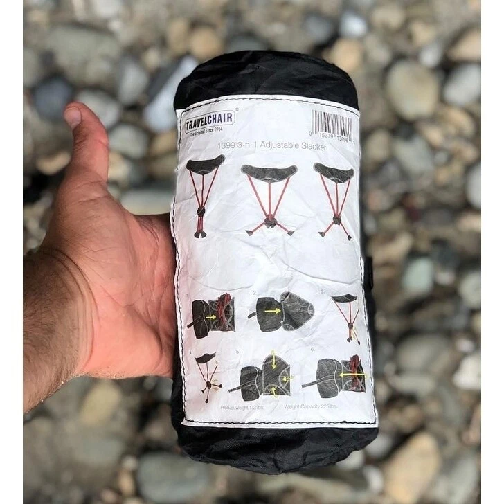 Travel Chair Adjustable 3-in-1 Slacker Stool in Black Black - Image 2 of 3