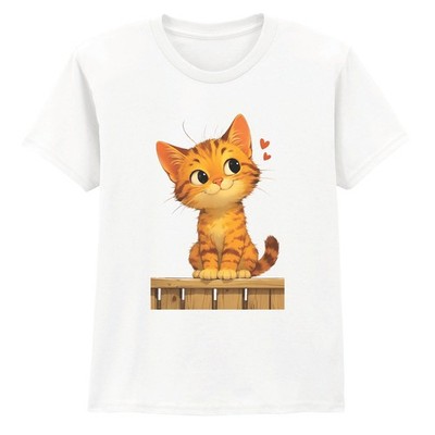 My Cute Little Kitty Katze Jungen Mädchen Kinder T-Shirt Tabby Kätzchen Geburtstagsgeschenk