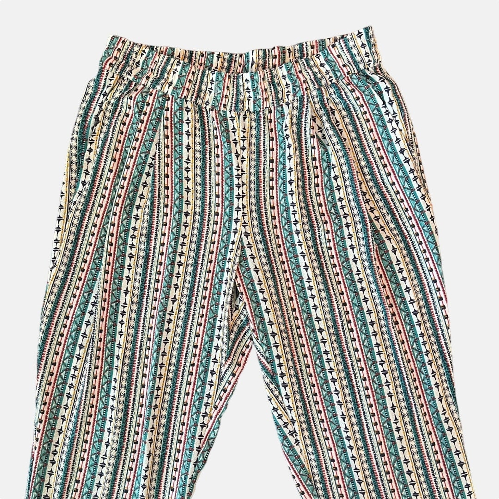 ZARA BASIC Pants Womens Large Multicolored High W… - image 6