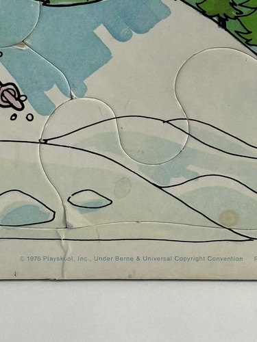 Vintage 1976 Playskool "To the Rescue" Skiing St. Bernard Jigsaw Puzzle - Rare - Picture 8 of 10