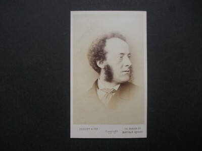 SIR J. E. MILLAIS PRE-RAPHAELITE ARTIST CARTE DE VISITE PHOTOGRAPH ELLIOTT & FRY