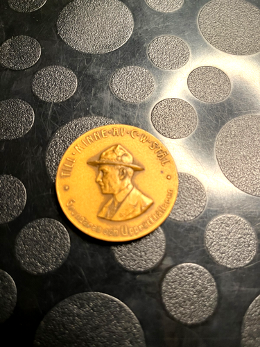 BSA 1914-1929 SWEDEN BOY SCOUT BRONZE TOKEN, VERY RARE BV