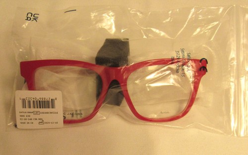 Marc Jacobs MARC 630 C9A Red Womens Square Eyeglasses 52 16 140 with Hard Case - Picture 5 of 8