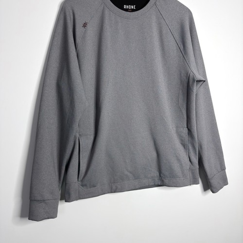 RHONE Mens Crew Neck Sweatshirt Pullover Pockets Gray size Medium - Picture 3 of 6