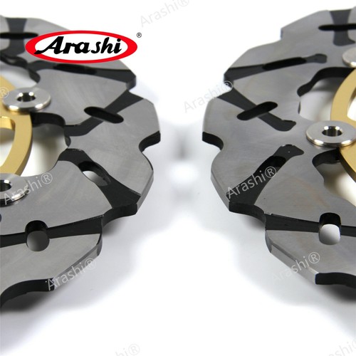 Arashi Gold Front Rear Brake Disc Rotor Fit Kawasaki Ninja ZX-9R 2000 2001 ZX9R - Picture 4 of 11
