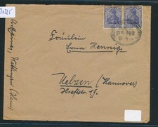 30525) Bahnpost Ovalstempel Uelzen (Hnvr) - Isenb&uuml;ttel ZUG 742, Brief 1920