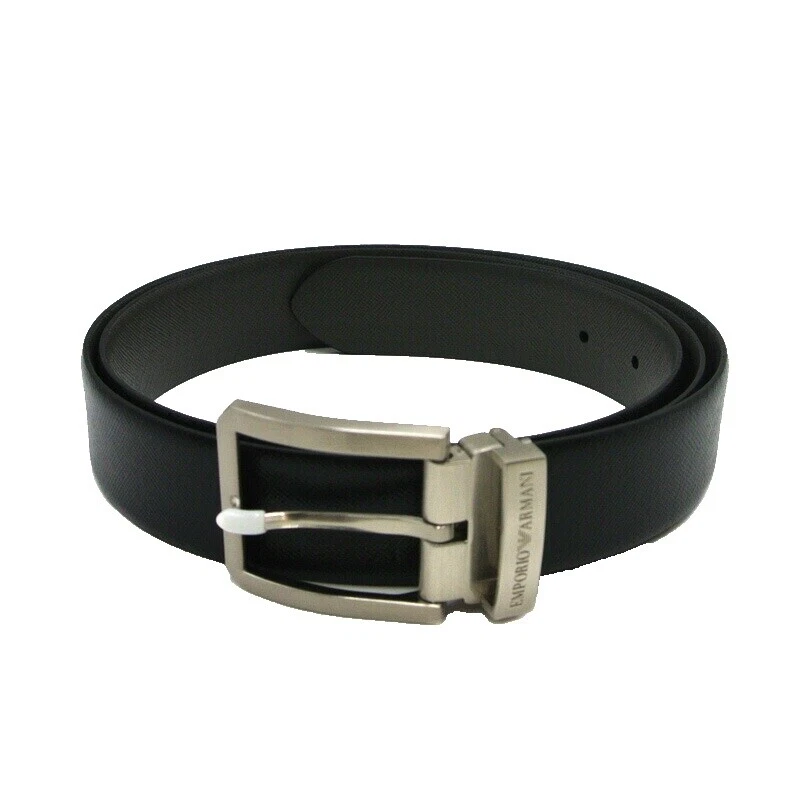 Cinturones de cuero negro ARMANI para De hombre