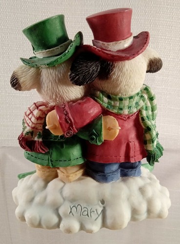 Mary's Moo Moos Cow Figurine We Wish You a Mooey Christmas 1997 274399 - Picture 3 of 6