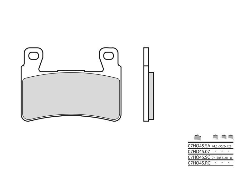 Plaquettes de frein avant Brembo à haut mordant thermique pour moto Hyosung GT 650 I
