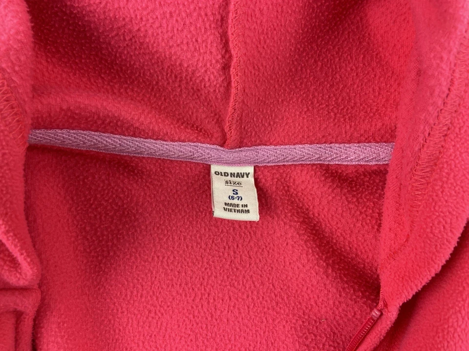 Old Navy Girls Red Long Sleeve Zip Up Sweatshirt Size Small - Image 2 of 4