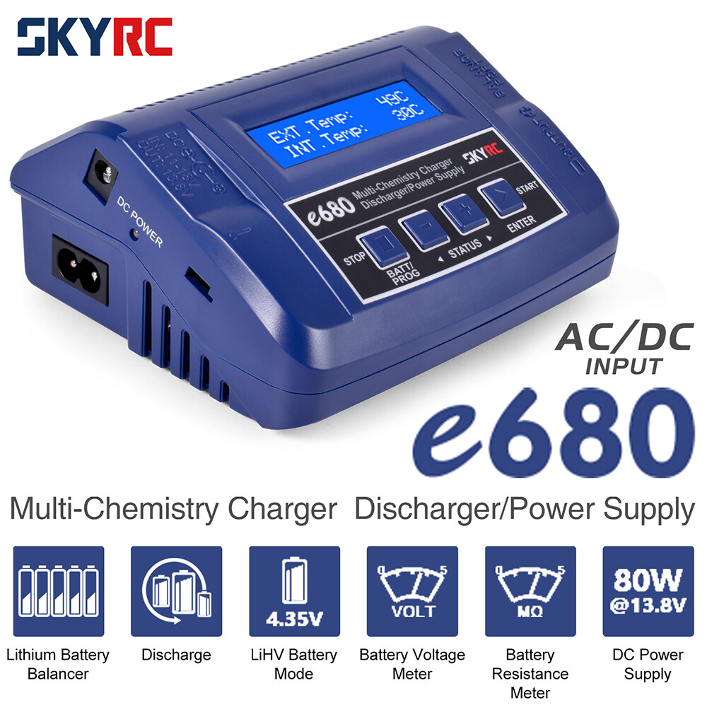SkyRC E680 80W AC/DC Balance Charger / Discharger SkyRC E680 80W AC/DC Balance Charger / Discharger