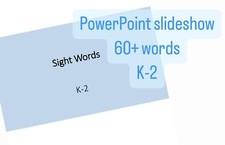Sight Words PowerPoint Slideshow - Kindergarten 1st 2nd Grade 60 words DOWNLOAD