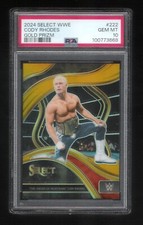 2024 Panini Select WWE Cody Rhodes American Nightmare Gold Prizm Ringside PSA 10