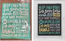 Chalk Couture Transfer FAMILY RULES Size B : 8-1/2” x 11” NEW Retired