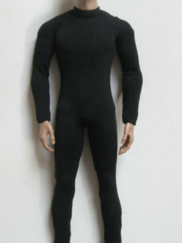1/6 Scale Male Black Slim Tight Stretch Bodysuit Model for 12" Hot Toys new - Picture 1 of 2