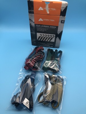 Ozark Trail Rubber Bungee Cords Assorted 6 Pack,2-15 in,2-25 in,1-35 in,1-45 in