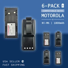 6x HNN9628 Replacement Batteries for Motorola GP88, GP300, GP600, MTX638, GTX