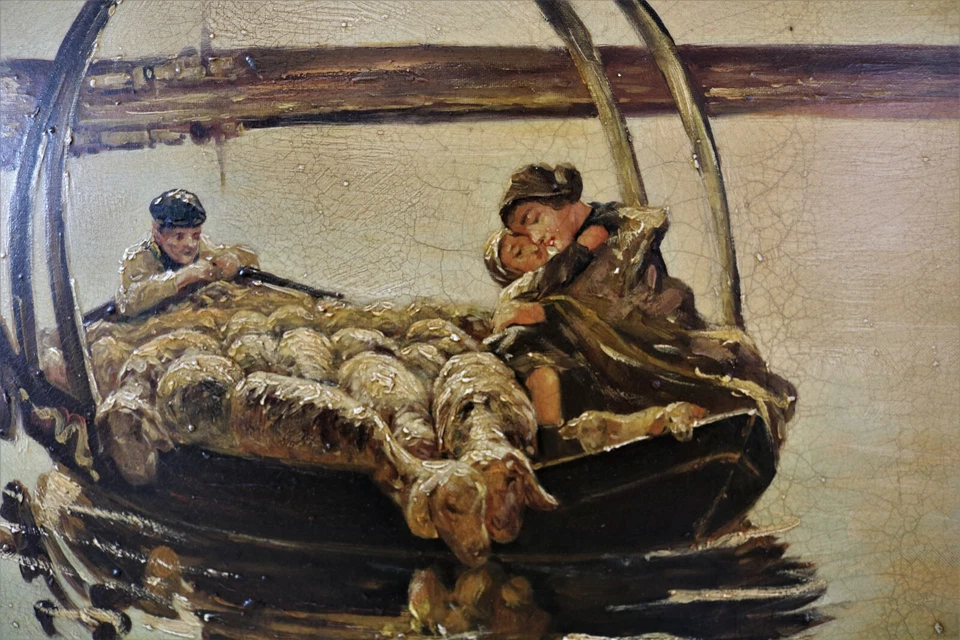 DIPINTO COPIA "AVE MARIA A TRASBORDO" DI GIOVANNI SEGANTINI - Immagine 2 di 4