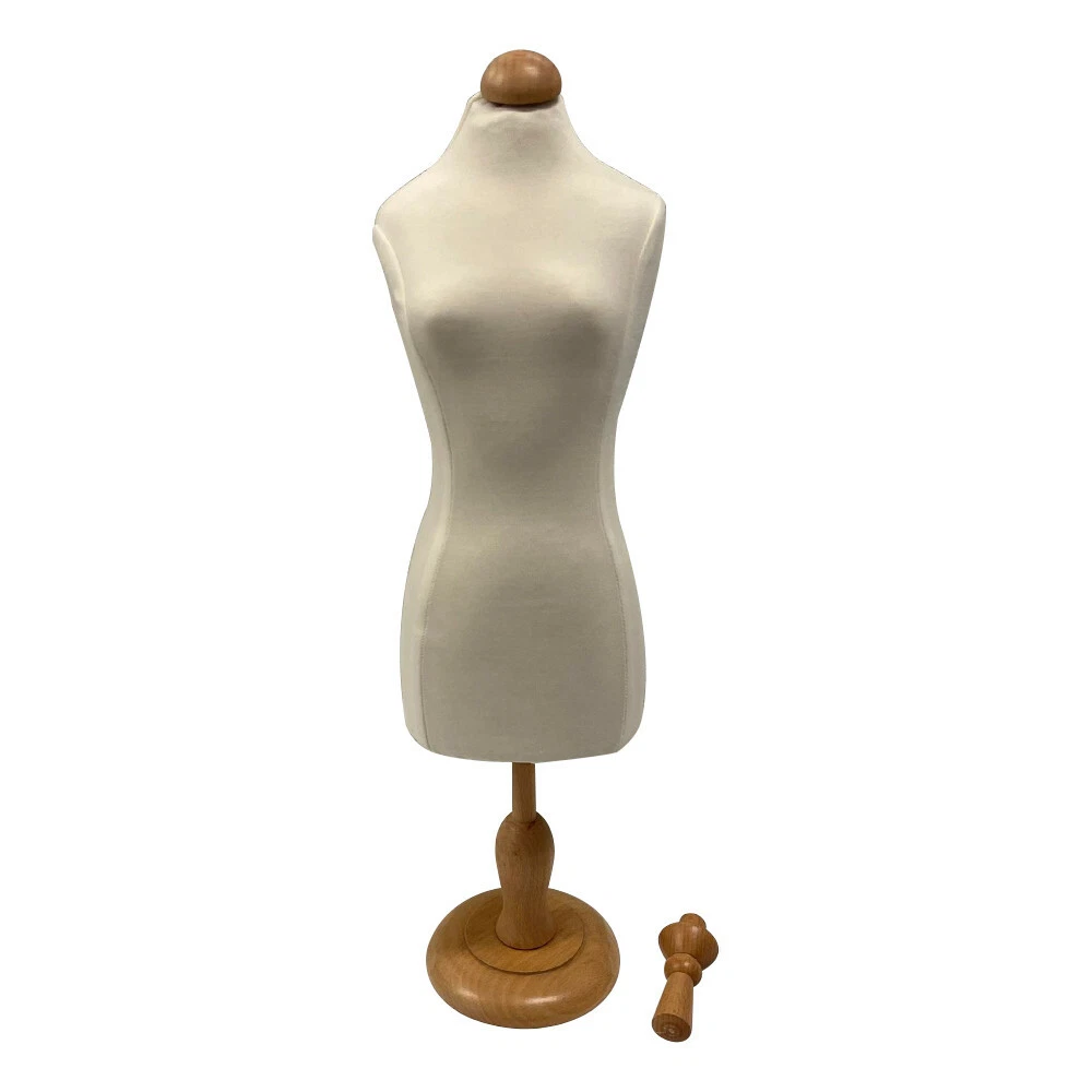 Female Half Body Dress Form Mannequin Torso with Wooden Hand