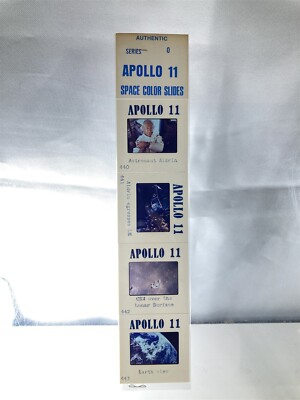 (Set of 4) Apollo 11 Slides, G.P. Slide Co. Series O NASA Vintage