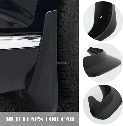 Set Of 4 Black Splash Guard Mud Flaps Car Parts Accessories For Toyota Protector - Picture 3 of 8