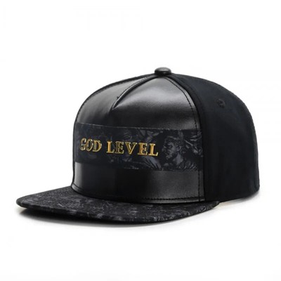 PANGKB GOD LEVEL CAP Leather trucker snapback hat hip hop Headwear men women