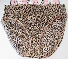 VICTORIA'S SECRET High Waist Brief Panty M XL Leopard NWT Lace VS
