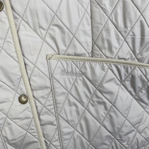 Barbour Utility Polarquilt Jacket Coat Women's Size US 10 UK 14 Beige - Picture 8 of 11