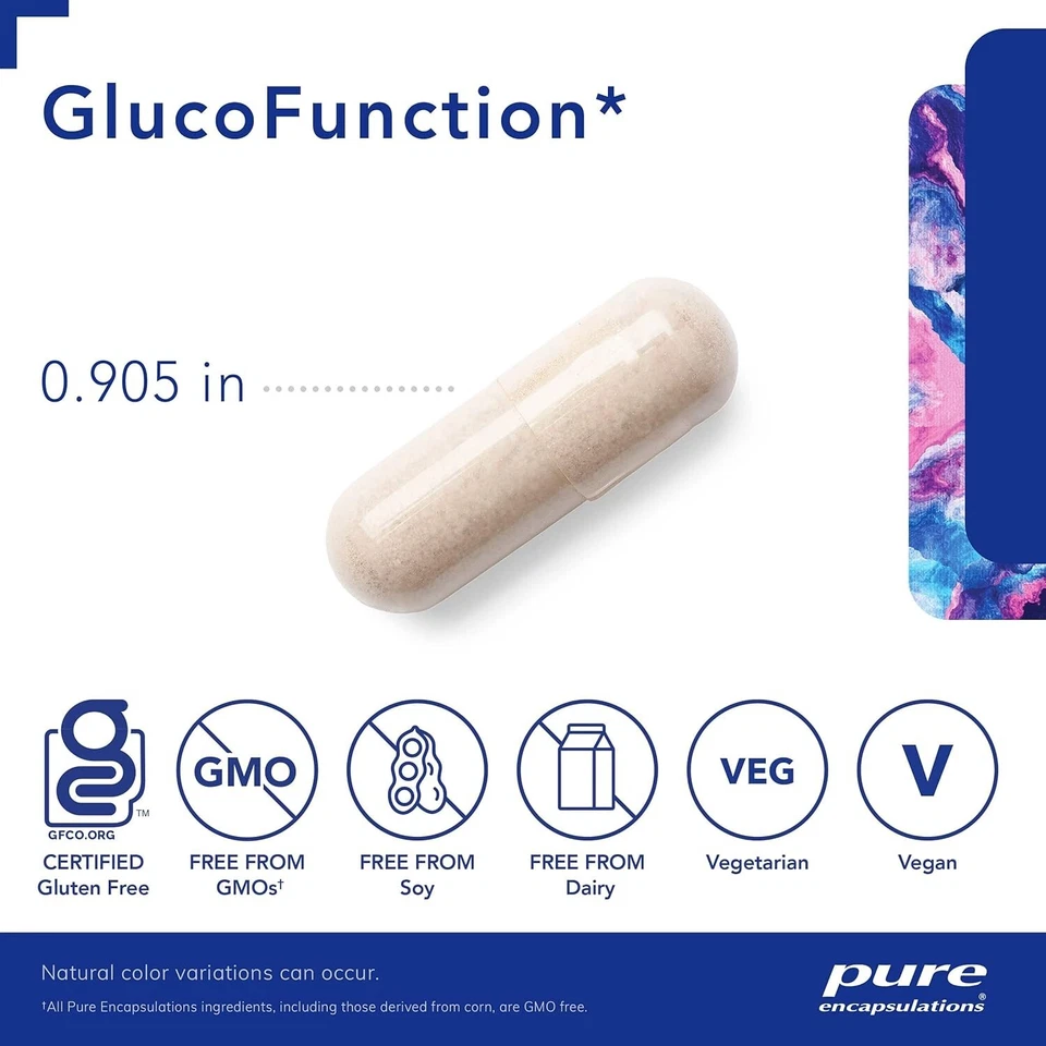 Pure Encapsulations GlucoFunction - Apoyo para el metabolismo de carbohidratos y lípidos Foto 3 de 3