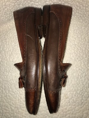 Mens Size 10.5 Mezlan Shoes Barcelona Tan Brown Leather Cap  display picture 3
