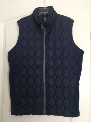 2018 PYEONGCHANG OLYMPICS OBS NAVY w/POCKETS PUFFER VEST - M + BONUS PIN
