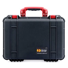 Black and Red Pelican 1500 case. Comes empty - no foam.