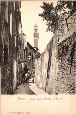 Postcard Siena Vicolo Della Manna Gheto Undivided Back