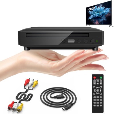 Tragbarer Mini DVD Player für TV mit HDMI/RCA Kabel CD HDD Player 1...