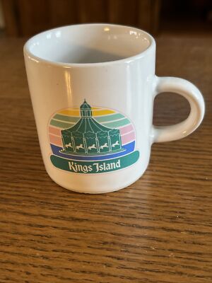 Vintage Kings Island Coffee Mug Late 1990s Small In Size 2.25  Dia & 2.5  Tall