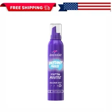 1PK Aussie Instant Freeze Sculpting Mousse, Mousse for Curly Hair, Straight Hair