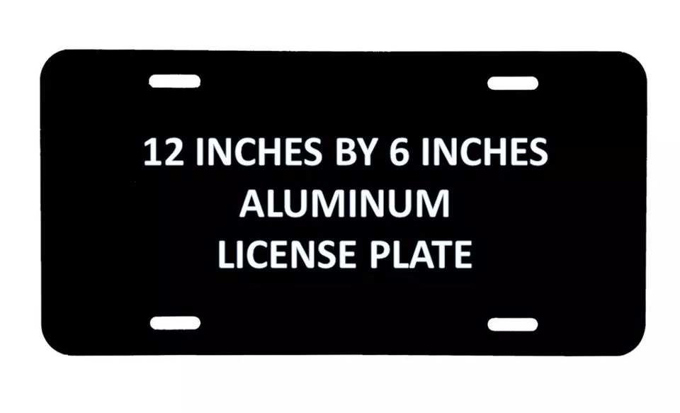 Placa de matrícula negra PENN STATE hecha de aluminio grabada con láser. Foto 3 de 3