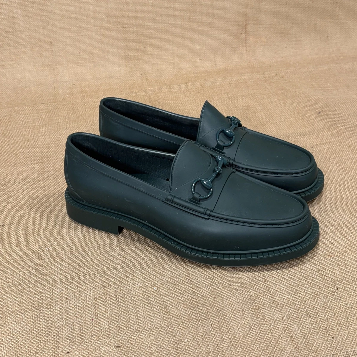 Gucci Fria GG Horsebit Espadrille Loafer Blue Size 7.5G men dress shoe Wool Fur Gucci Blue velvet fur loafer | Grailed main image 3