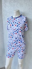 Little Sleepies Stars Men's Bamboo Pajama Set SS Shirt Shorts Size Small
