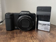 Olympus Stylus SZ-15 16.0MP Digital Camera - Black W/ Battery  Charger, WORKS 