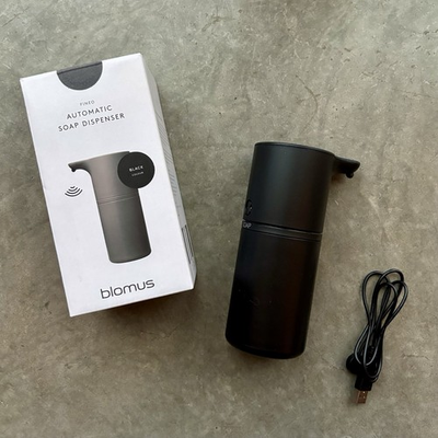 #ad New Blomus Fineo Automatic Soap Dispenser Matte black West Elm $54.99