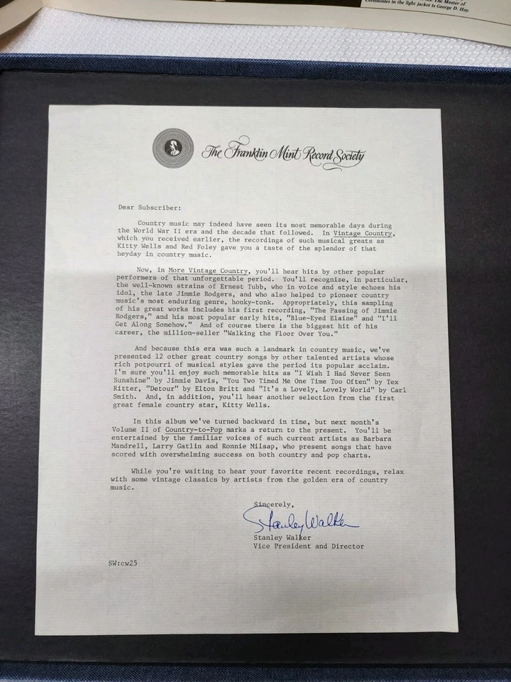 Franklin Mint Colored 2 LP the Greatest Country Music Recordings of All Time - Image 4 of 4