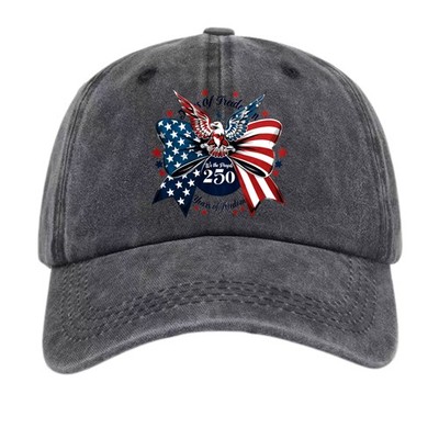 We the People 250th USA Patriotic Cap,Vintage Eagle Flag Distressed Baseball Hat