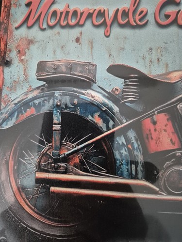 Classic Motorcycle Garage Metal Vintage Wall Plaque In 2D Weather Proof - Picture 5 of 5