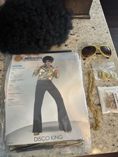 Disco King Costume Set with Wig  Accessories